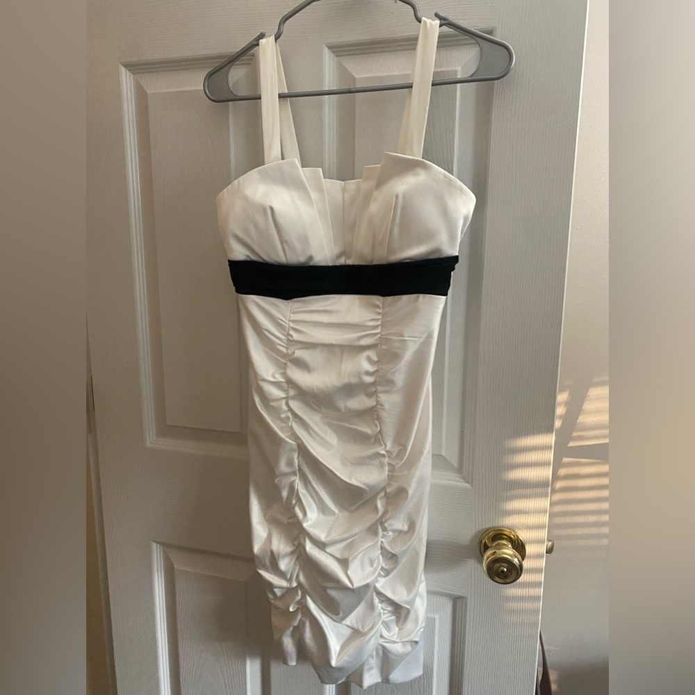 White Satin Dress